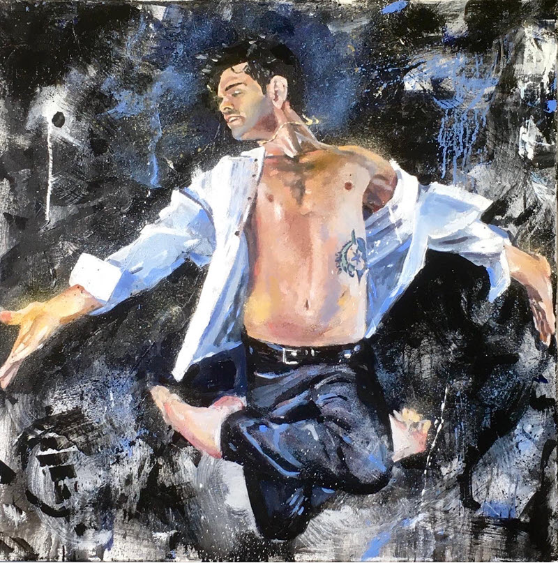 Dancer Study 3, an oil painting by Tony Lipps